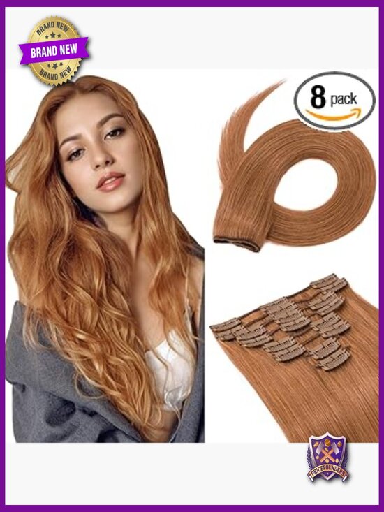 Real Human Hair Clip In Extensions Straight Remy 20 inch 8 Pieces main image 6